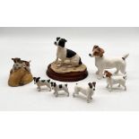A collection of Jack Russell figures including Beswick, Country Artists and Aynsley
