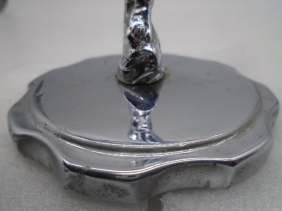 A chrome car mascot/hood ornament in the form of a female nude. - Image 6 of 7