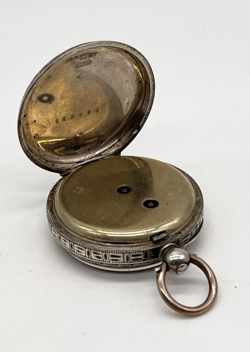 A continental silver fob watch (800) - Image 4 of 4