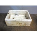 A Belfast sink, length 63cm, depth 47cm, height 25cm.