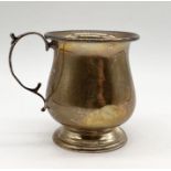 A hallmarked silver Christening tankard, weight 52.1g