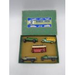 A boxed Dinky Toys Commercial Vehicles Set No 1 comprising of five vehicles - box interior