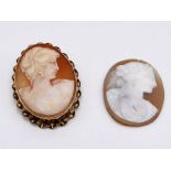 A 9ct gold mounted cameo brooch along with a loose cameo