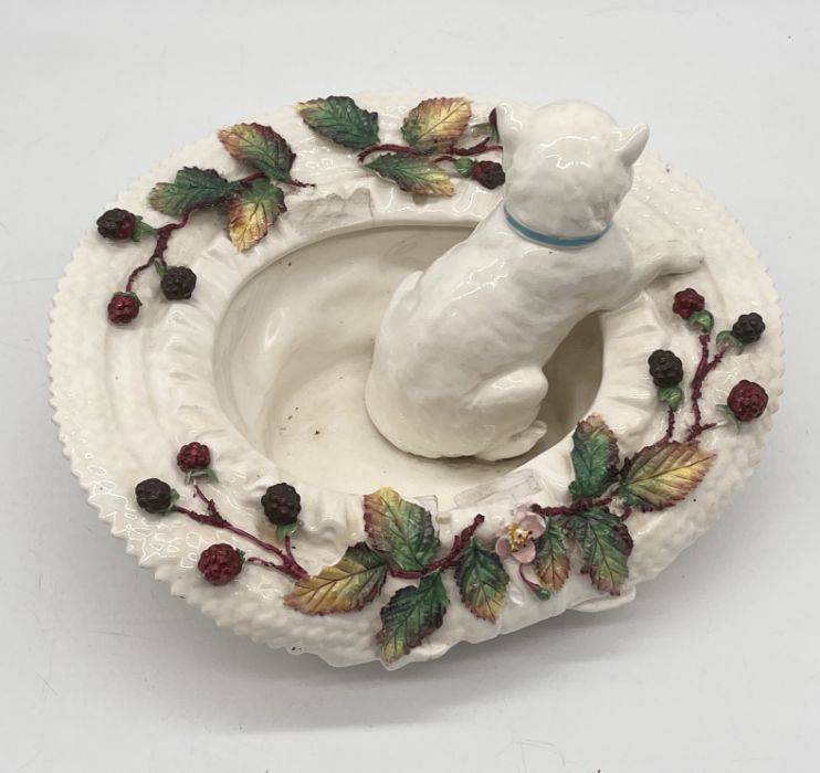 A collection of various china including Minton style cat sat in a hat A/F, Victorian centrepiece - Image 5 of 7