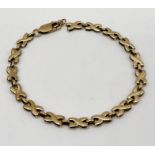 A 9ct gold bracelet (A/F) weight 4.8g