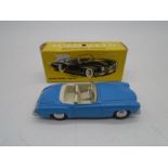 A vintage boxed Marklin Miniature Autos die-cast Mercedes-190 SL (No 8025) with blue body and