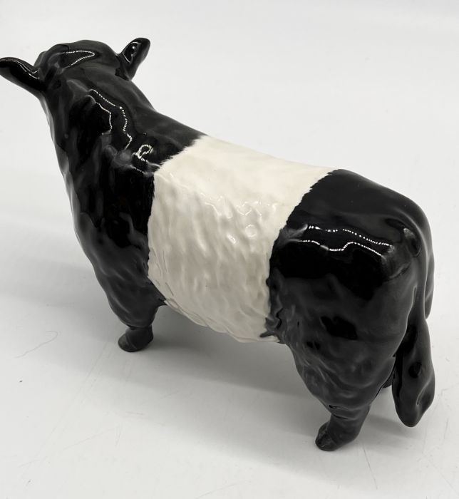 A Beswick Belted Galloway bull in black and white gloss - height 12cm - Image 4 of 6