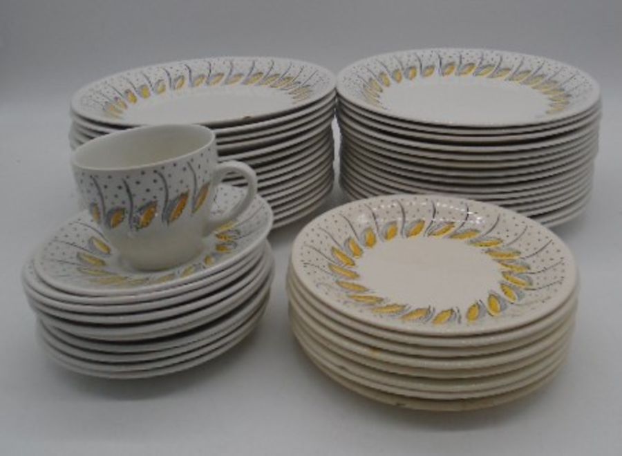 A part dinner service, Ironstone Broadhurst Staffordshire ware, a Katie Winkle design "Petula"