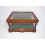 A table-top collectors display cabinet, length 65cm, depth 55cm, height 35cm.