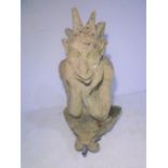 A reconstituted stone gargoyle water feature. Height 63cm approx.