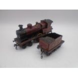 A Bing German Bavaria O gauge clockwork tinplate Midlands Railway locomotive (2631) with tender