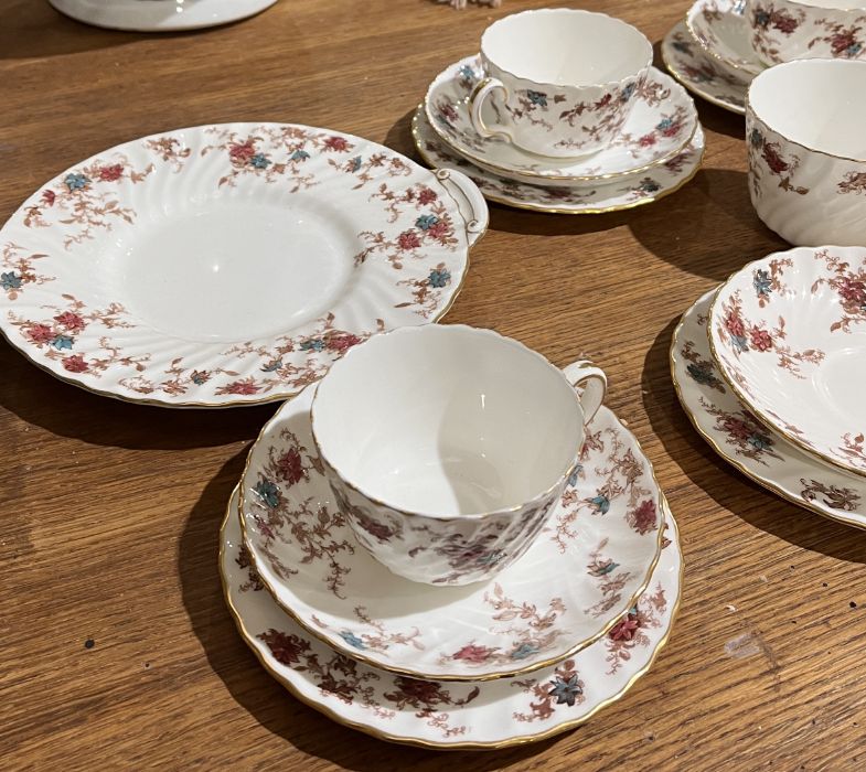 A Minton "Ancestral" part tea set including cups, saucers, side plates etc. - Image 4 of 6