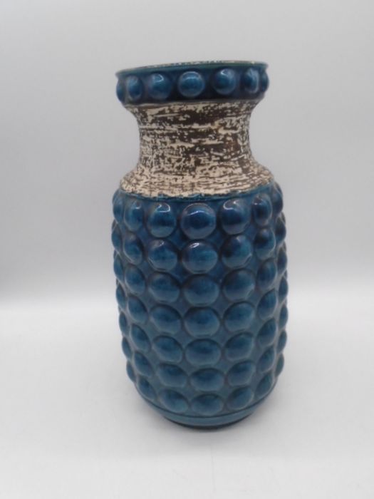 A Bay Keramik West German deep teal bubble vase - height 41cm