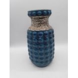A Bay Keramik West German deep teal bubble vase - height 41cm
