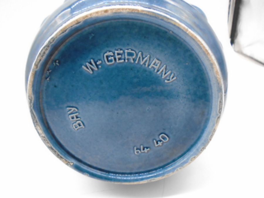 A Bay Keramik West German deep teal bubble vase - height 41cm - Image 5 of 7