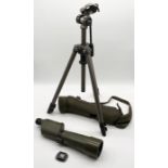 An Optolyth TBG 80 Spotting Scope, with 30 x WW eyepiece in soft carry case with tripod