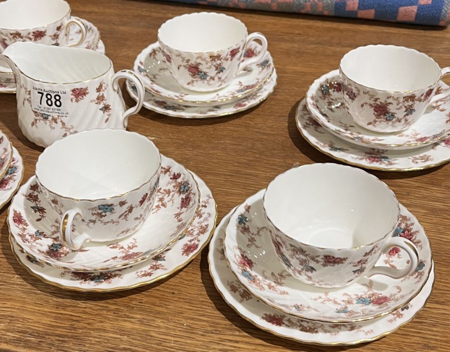 A Minton "Ancestral" part tea set including cups, saucers, side plates etc. - Image 2 of 6