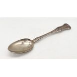 A hallmarked silver serving spoon, Edinburgh 1864, weight 98g