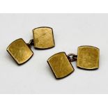 A pair of 9ct gold cufflinks, total weight 6.2g