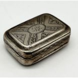 A Georgian Scottish silver vinaigrette- inner hinge A/F