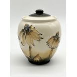 A Moorcroft "Cone Flower" lidded jar (2001) - height 16cm