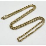 A 9ct gold rope chain, weight 5.5g