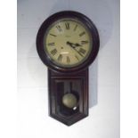 An Ansonia drop dial wall clock