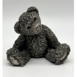 A hallmarked silver teddy bear by Country Artists dated 1994