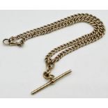 A 9ct gold Albert chain, weight 34g