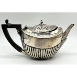 A hallmarked silver bachelor's teapot A/F