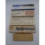 A collection of five vintage boxed scale 4/OO gauge model railway metal model kits including a