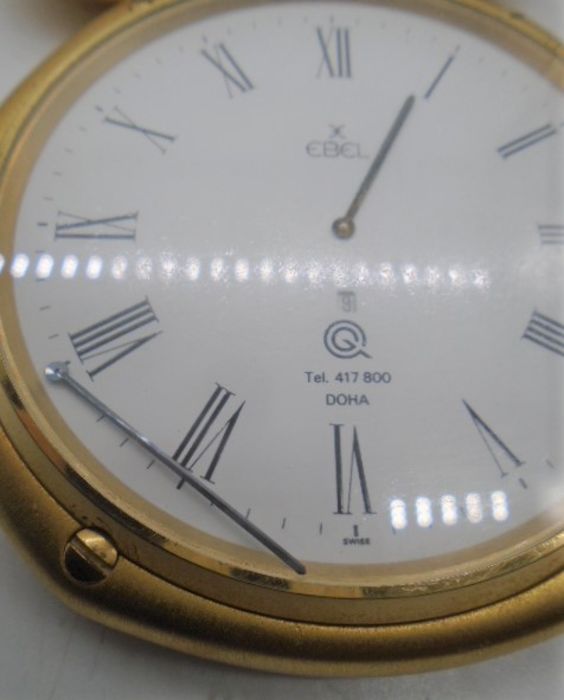 An Ebel Doha Qatar wall clock (width 17cm) plus an Ebel desk clock (width 11cm) A/F - Image 6 of 6