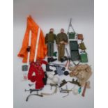 Two vintage Action Man figurines both marked to rear torso with "Made in England by Palitoy Under
