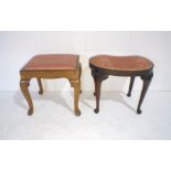 Two wooden stools.