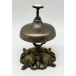 A vintage French cast metal reception bell