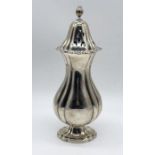 A hallmarked silver sugar caster, weight 175.2g