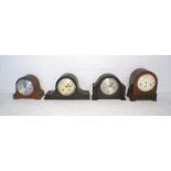 Three vintage mantel clocks, two with Westminster chimes along with one other mantle clock (lacks
