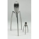 Two Philippe Starck for Alessi Italy 'Juicy Salif' lemon squeezers - height of largest 30cm