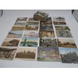 A collection of vintage postcards including local scenes