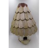 A rustic wooden bird house/dove cote - overall height approx. 66cm