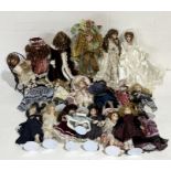 A large assortment of collector's dolls including Leornardo collection etc.