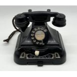 A 1940s black Bakelite Bell Set No 44 (MK 2) GPO Exchange telephone