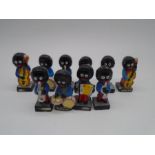 A collection of ten Robinson's Golly band members figures