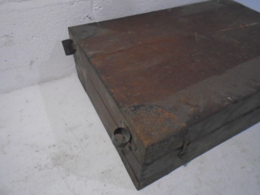 A vintage set of industrial wooden drawers and a small wooden trunk/chest - Image 17 of 34