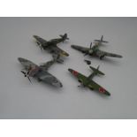 A collection of four model WW2 planes - one A/F