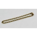 A 9ct gold belcher bracelet, weight 3.5g