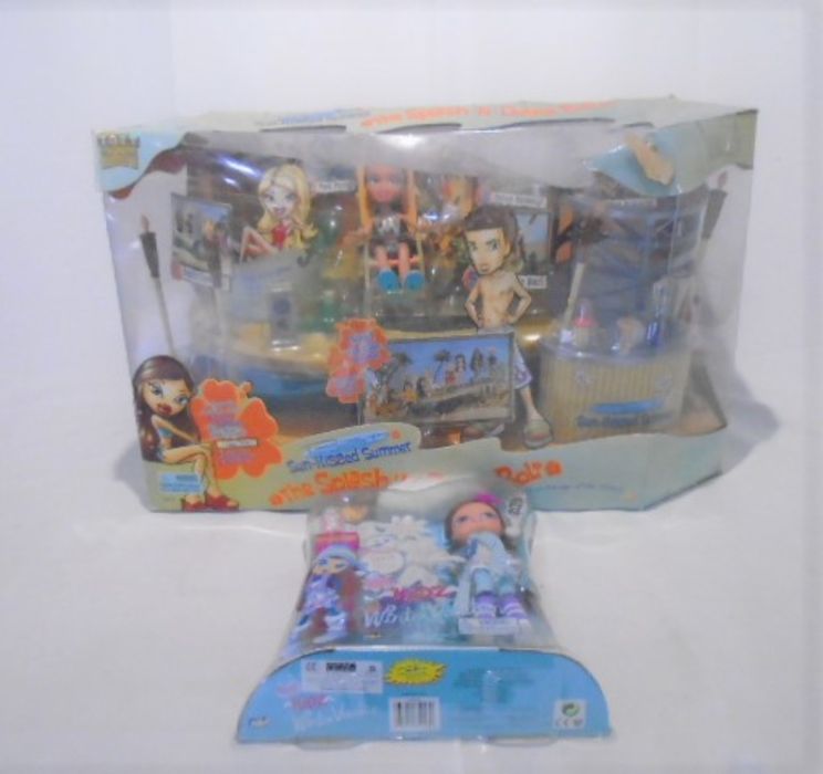 A boxed Bratz Sun-Kissed Summer "The Splash 'N' Dance Pool" set, along with a cased Bratz Kidz "