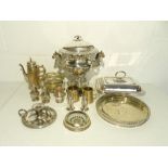 A quantity of silver plated items