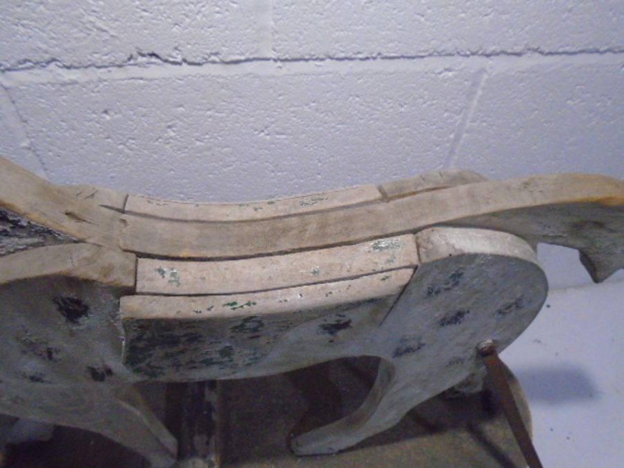 An antique child's wooden rocking horse - Image 6 of 6