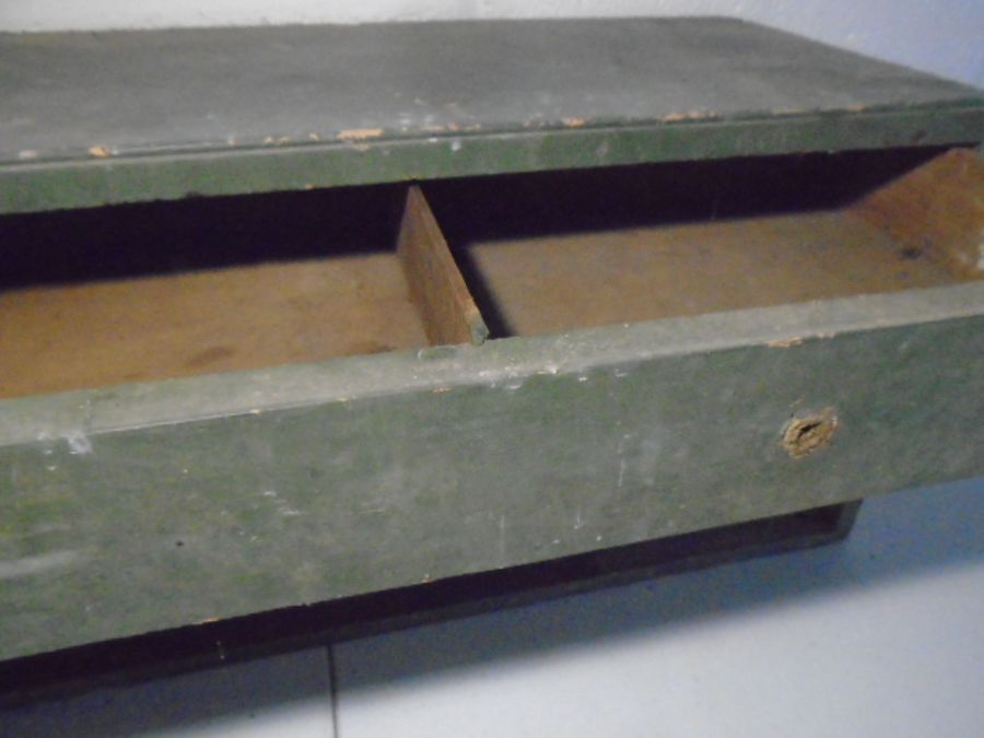 A vintage set of industrial wooden drawers and a small wooden trunk/chest - Image 26 of 34